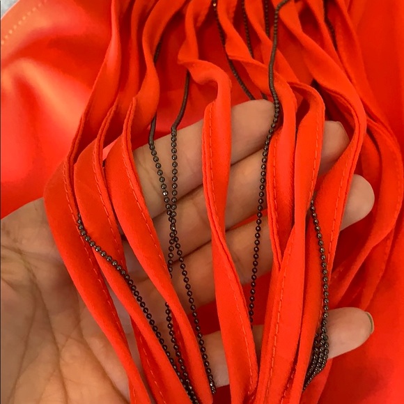 Orange coral halter top - Picture 4 of 8